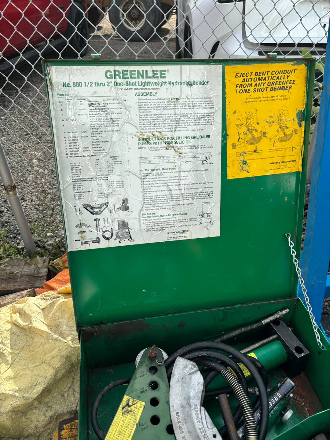 Greenlee No. 880 Hydraulic Conduit Bender SETS - photo 4