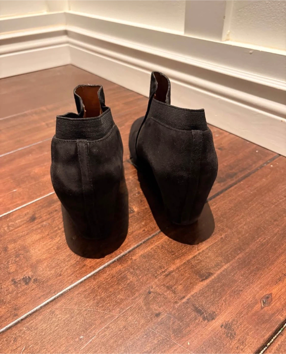 Gentle Souls black suede wedge ankle boots - photo 4