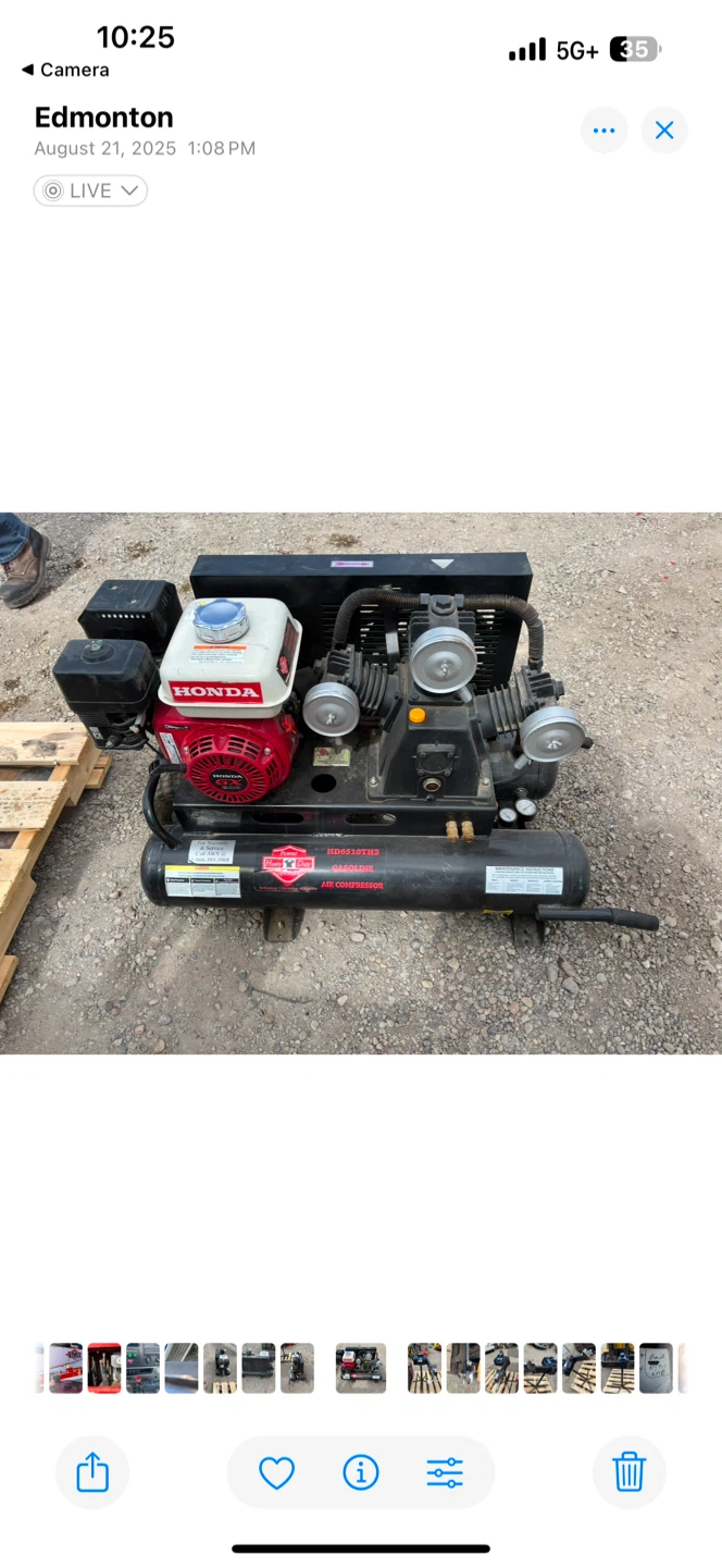 Heavy Duty Gasoline Air Compressor with Honda Engine