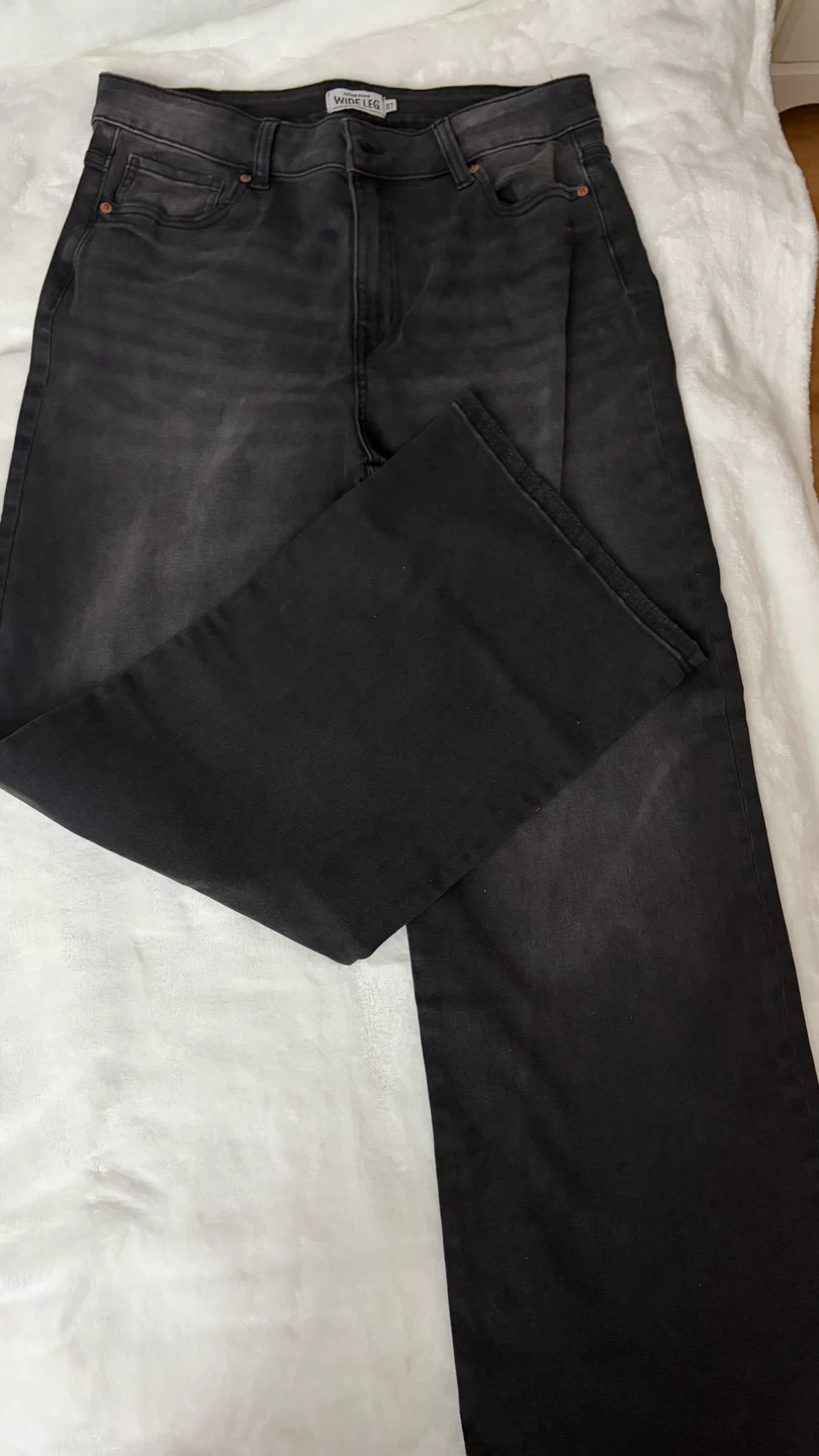 Wide Leg Jeans - Slight Black Wash - photo 2
