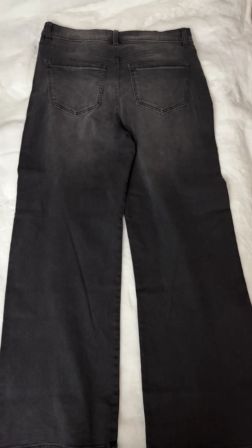 Wide Leg Jeans - Slight Black Wash - photo 3