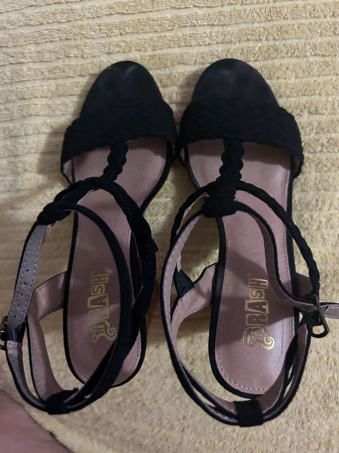 Brash black heeled sandals