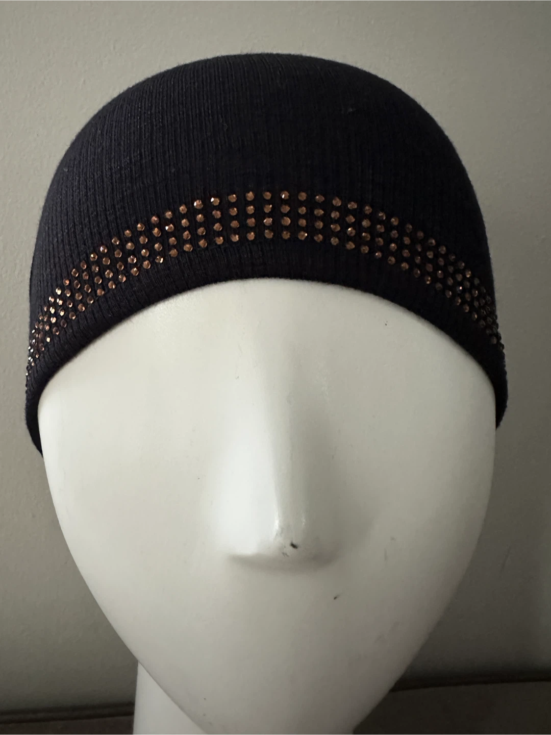 Black Beanie with Rhinestones