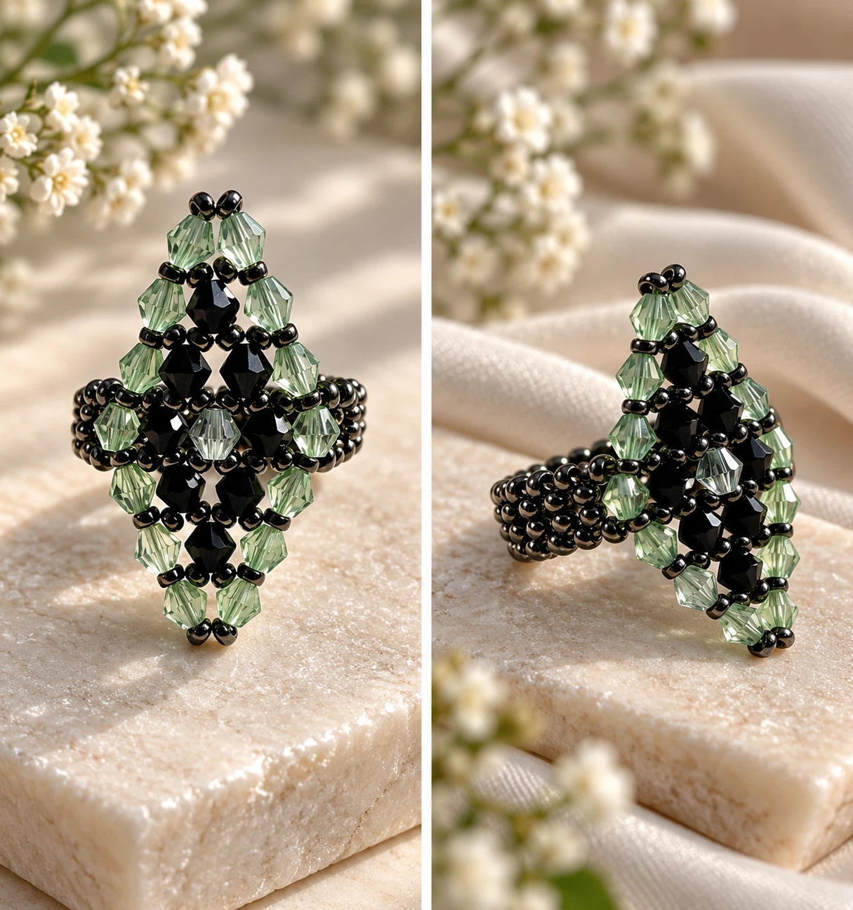 Beaded Statement Ring