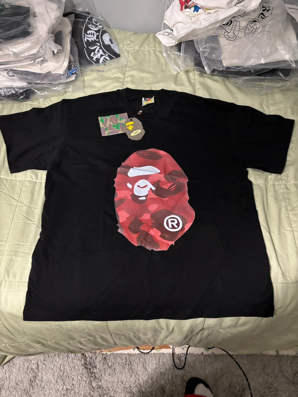 Bape Red Camo Tee SZ XL