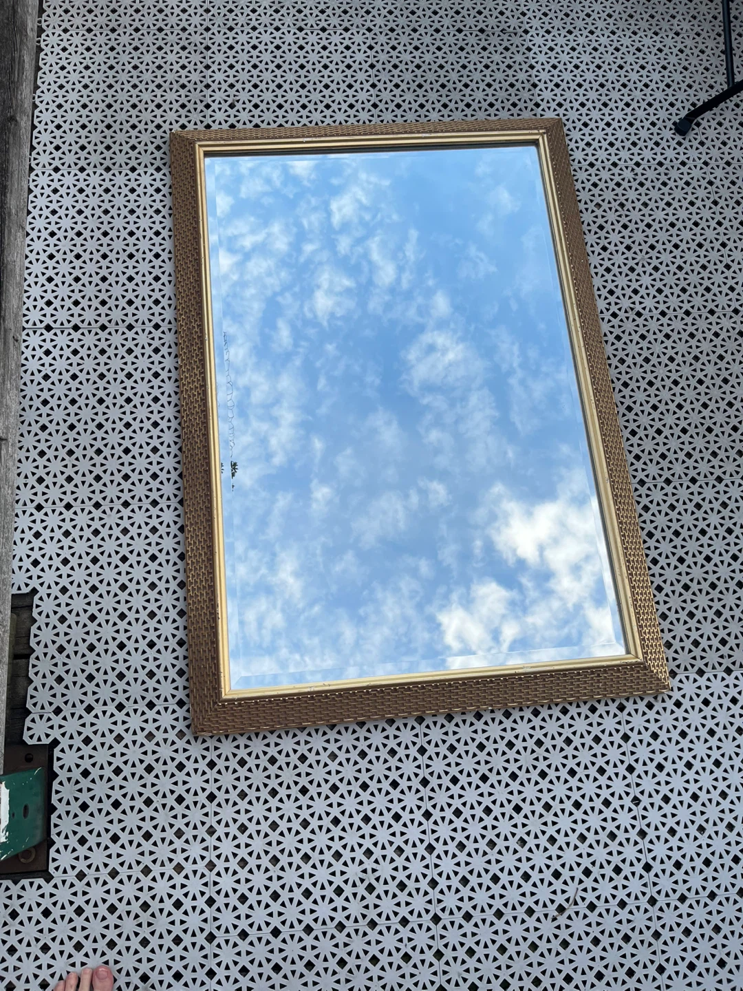 Gold Rectangular Wall Mirror