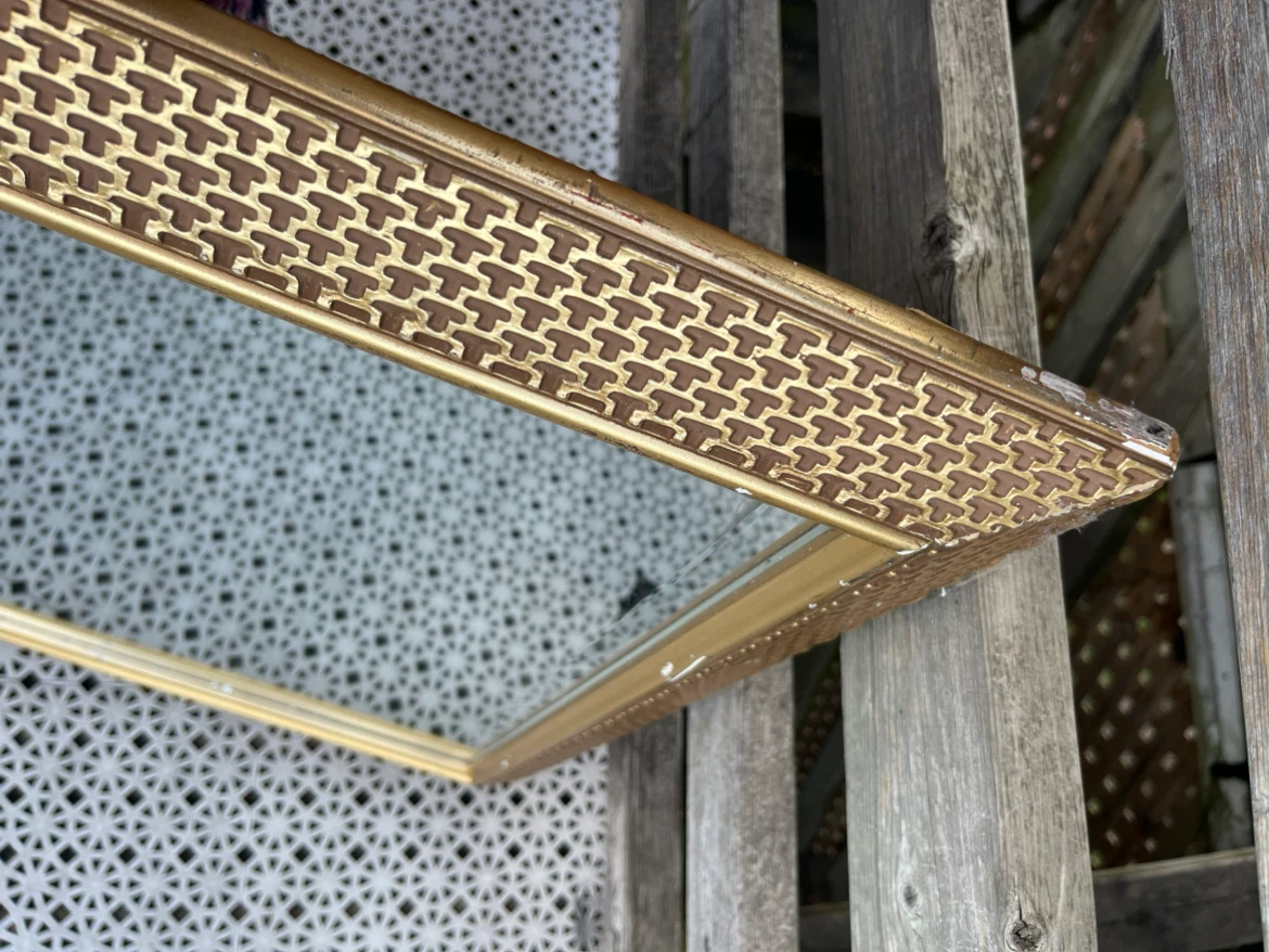 Gold Rectangular Wall Mirror - photo 2