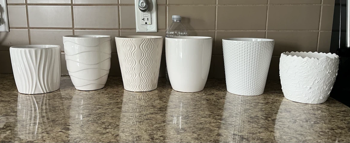 Assorted Ceramic Plant Pots with Saucers - photo 3