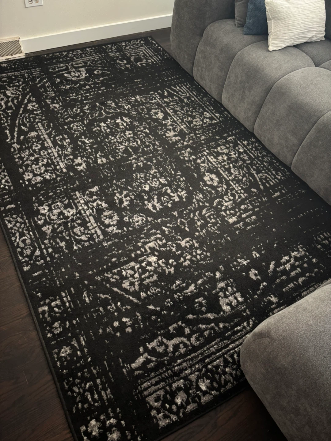 Black & White Oriental Area Rug