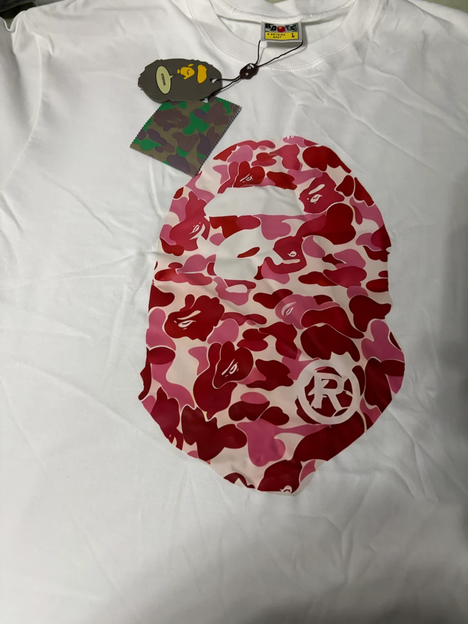 Bape Pink camo tee SZ L - photo 2