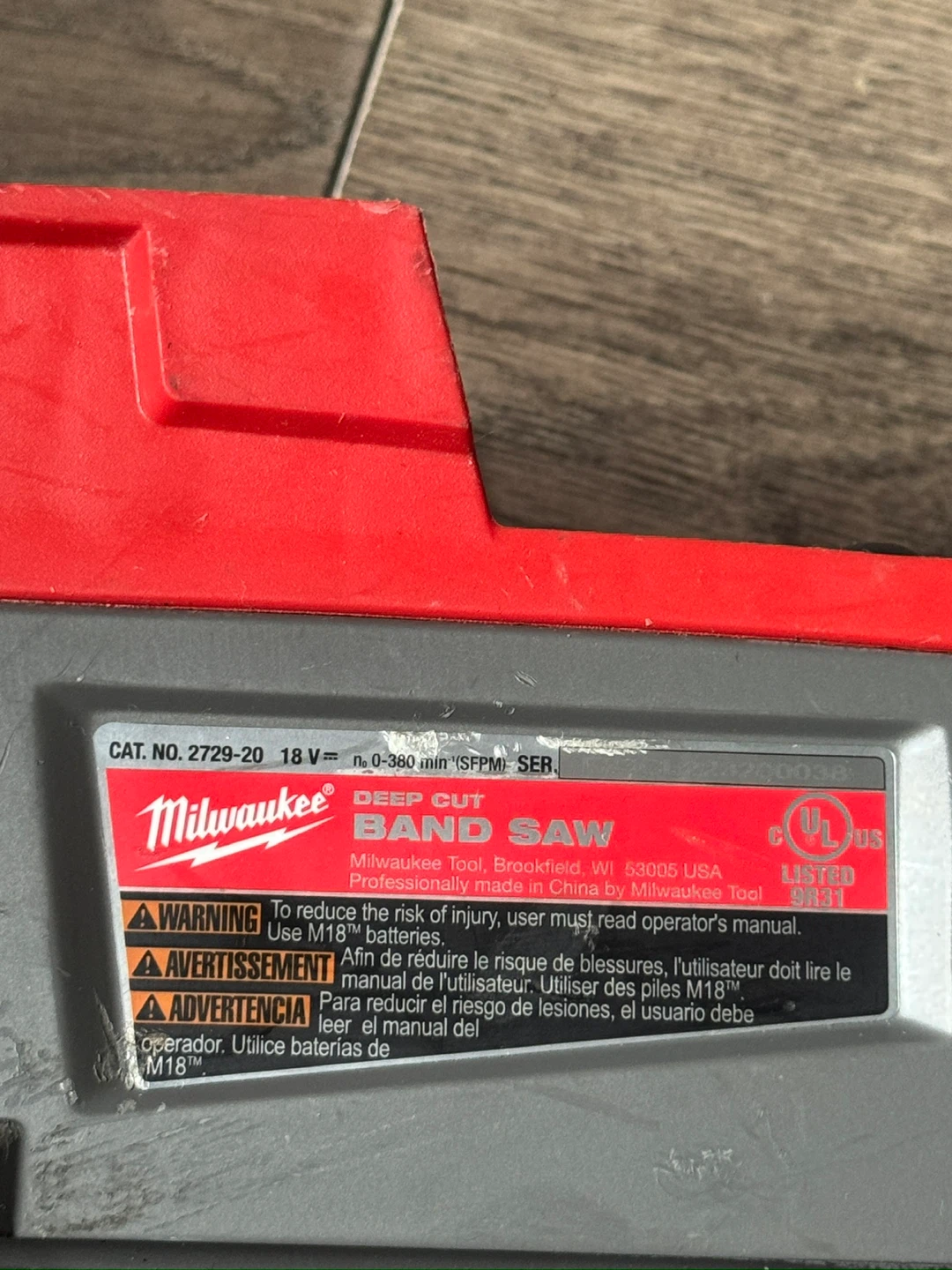 Milwaukee M18 FUEL Deep Cut Band Saw 2729-20 - photo 3