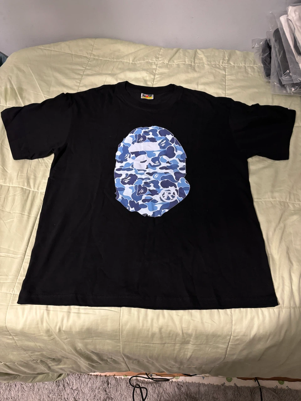 BAPE A Bathing Ape Blue Camo SZ L