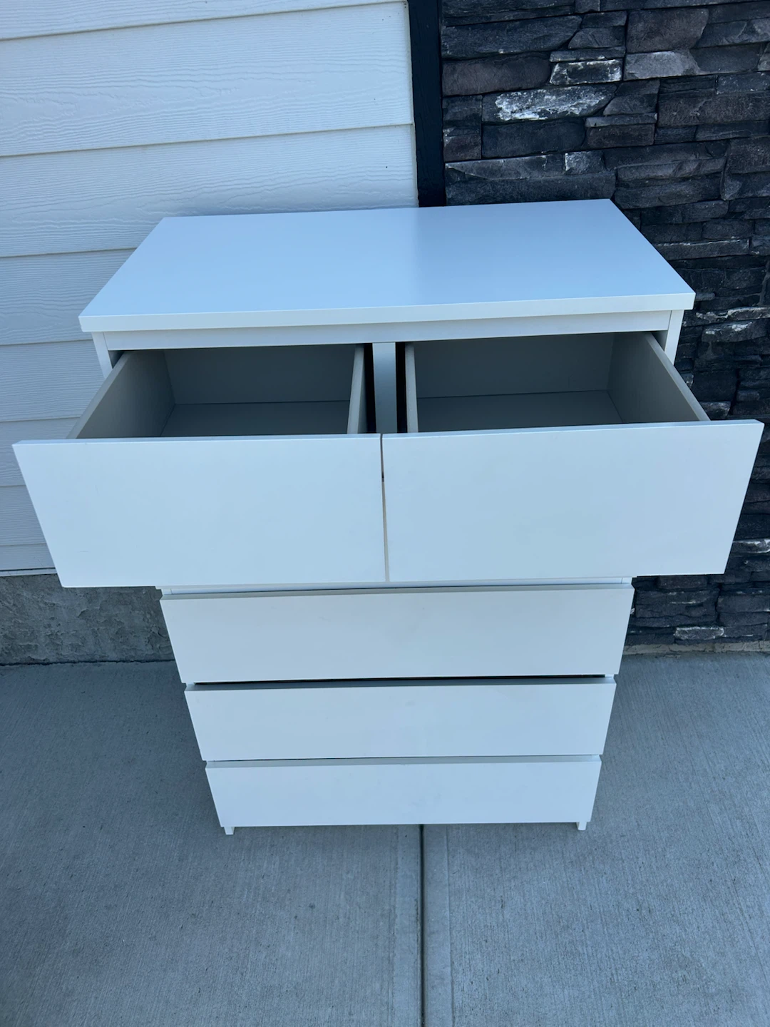 IKEA MALM Tall white dresser - photo 2