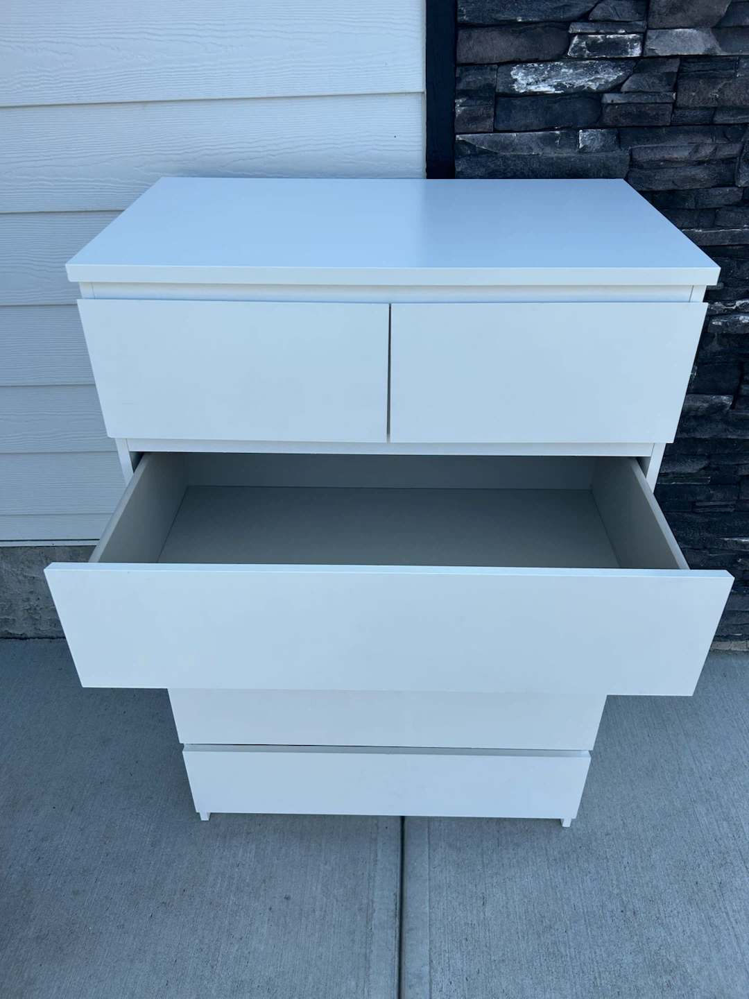 IKEA MALM Tall white dresser - photo 3