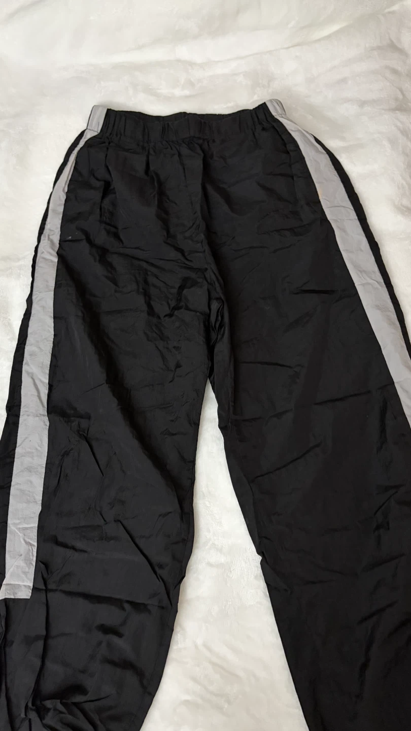Black matching track pants and zip up set - photo 2