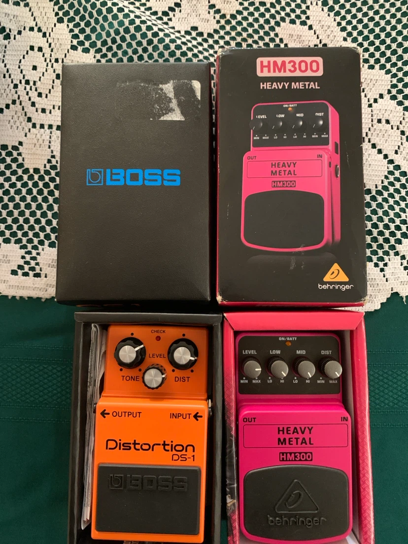 Boss DS-1 Distortion Pedal & Behringer HM300 Heavy Metal Pedal