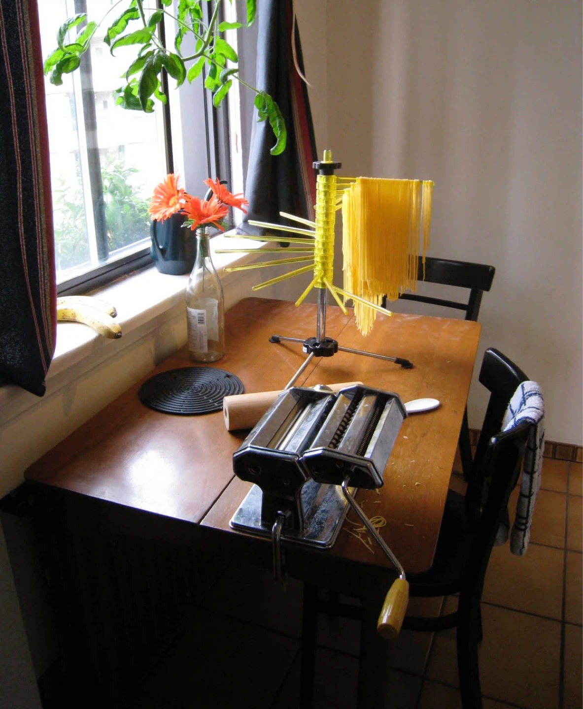 Wooden dining table