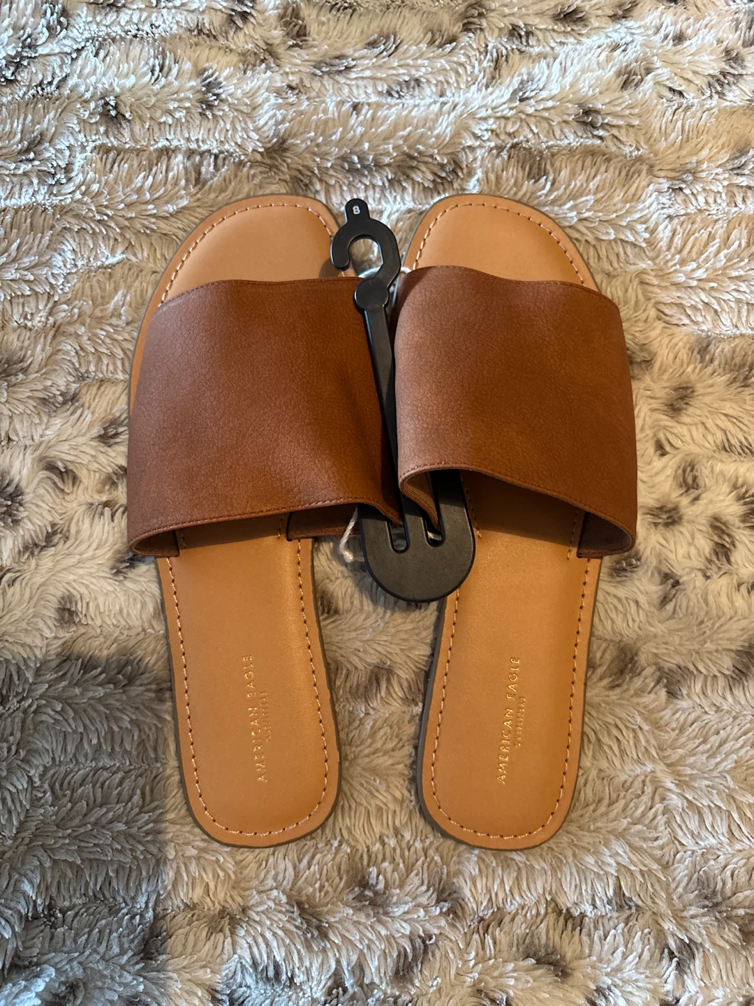 American Eagle Brown Suede Slide Sandals