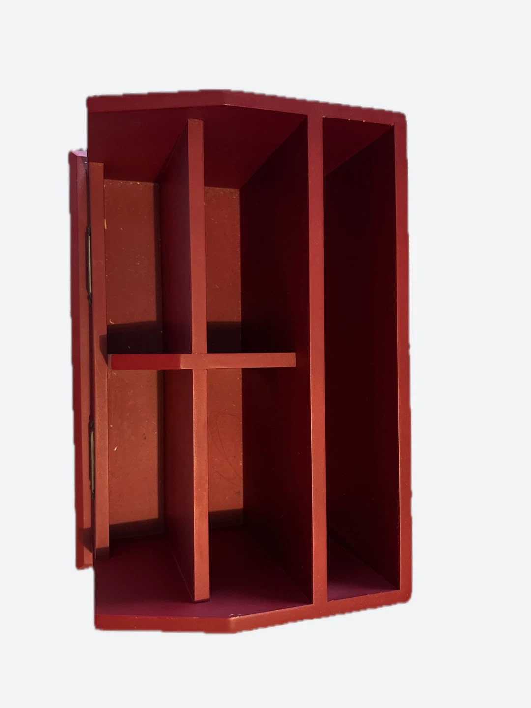 Red Wooden Desk Organizer with Drawers - photo 2