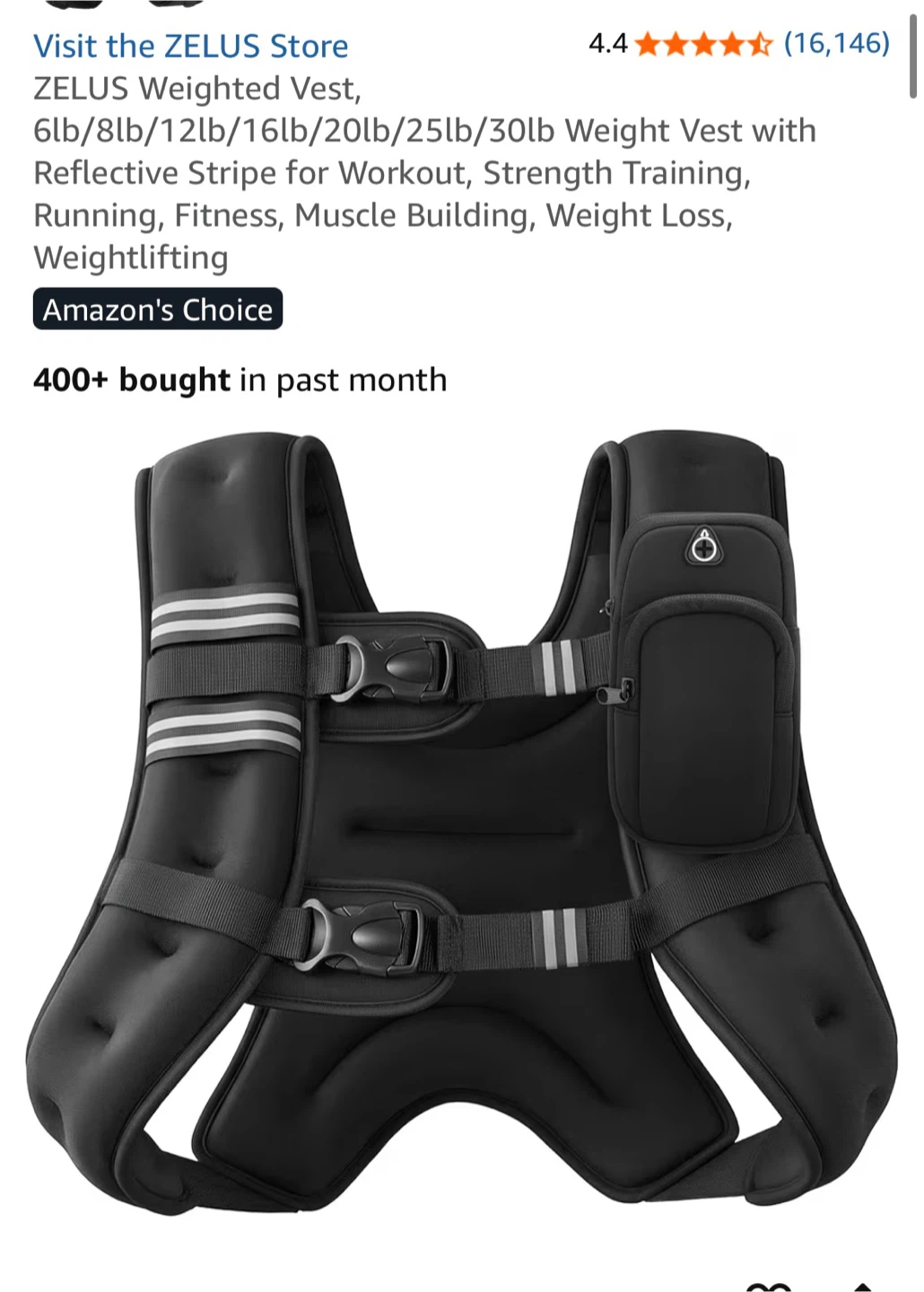 ZELUS Weighted Vest