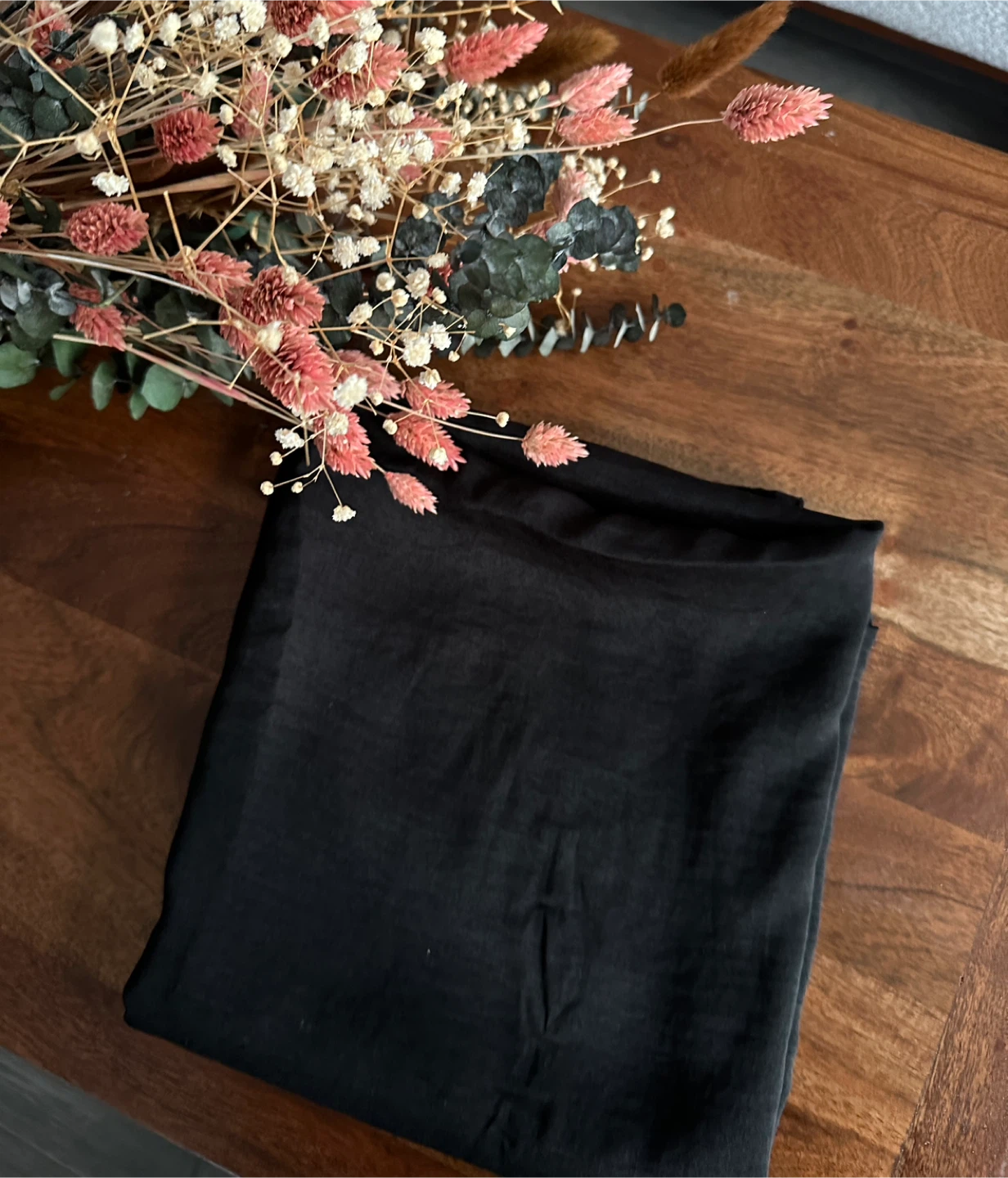 Black Piece of Soft Silky Fabric - $10