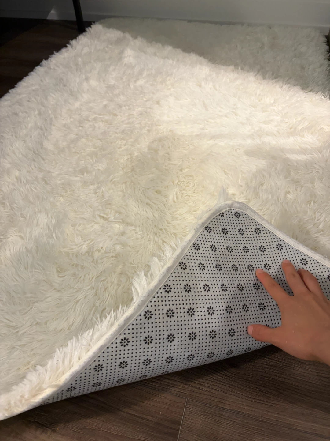 Fluffy Soft Small Rugs for Bedrooms Cream White Washable Rug - photo 2