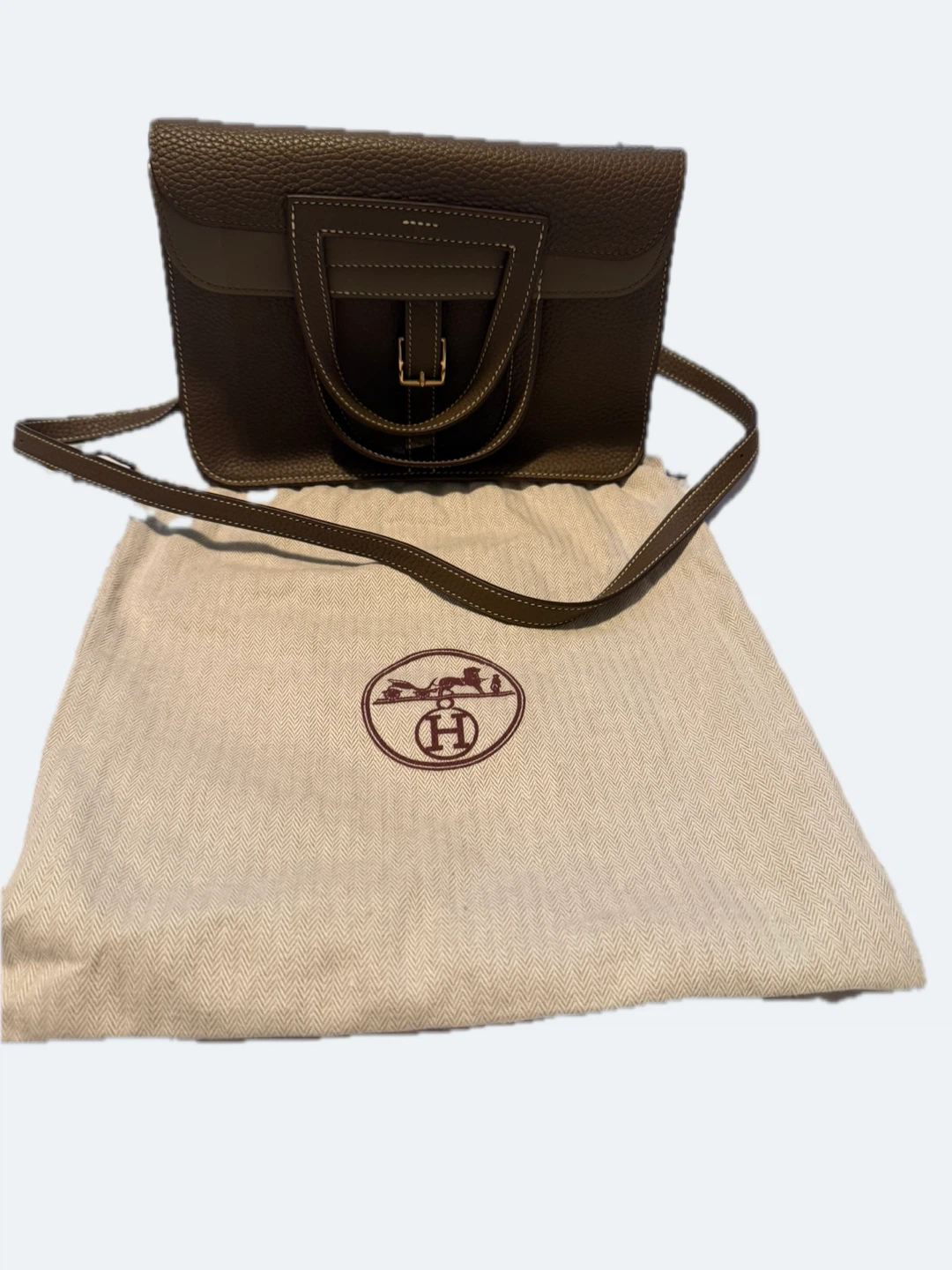 Hermès Brown Leather Shoulder Bag