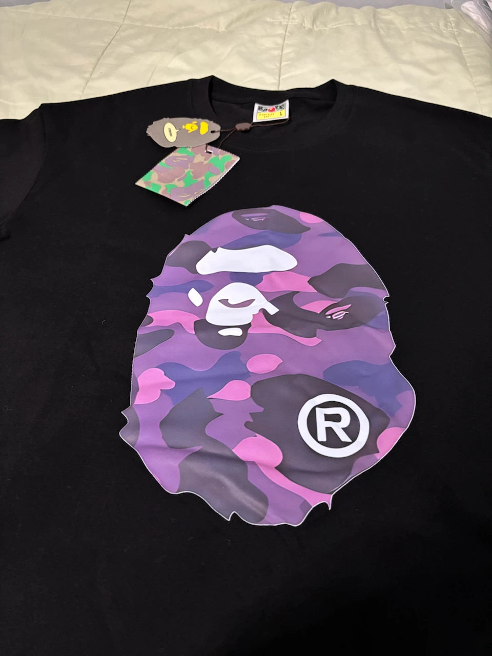Bape Purple camo tee SZ L - photo 2