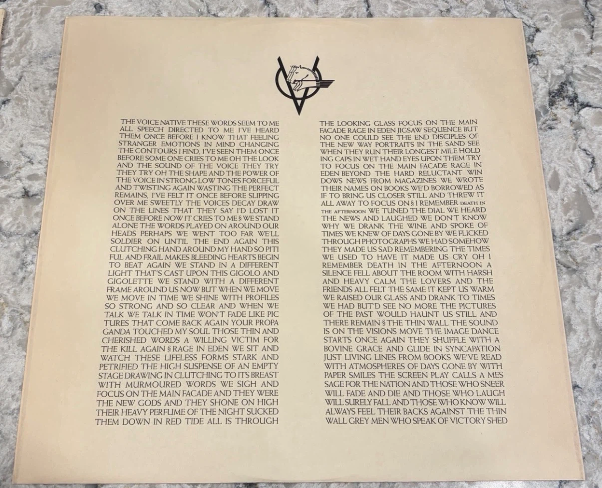 Ultravox Rage In Eden 1981 🇨🇦 Record (CHR 1338) Original Press - photo 3