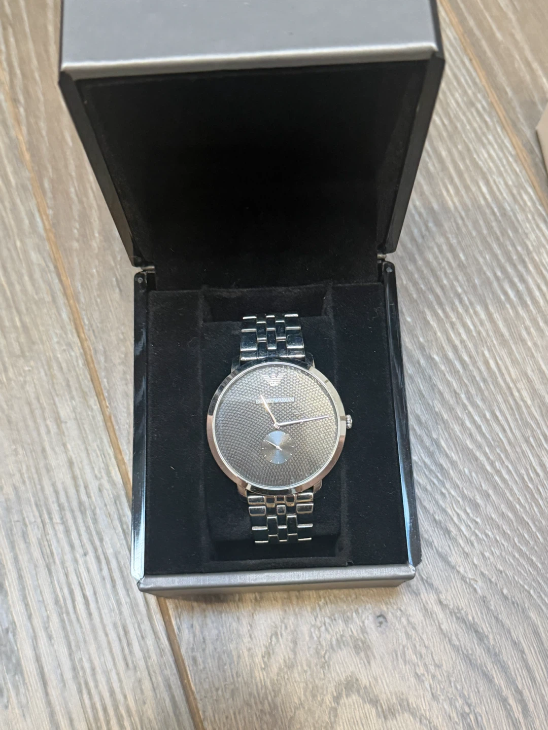 Emporio Armani Silver Men’s Watch – Box & Extra Links
