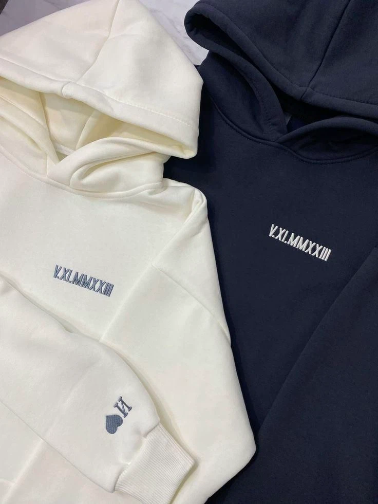 Custom embroidered date hoodies - photo 2