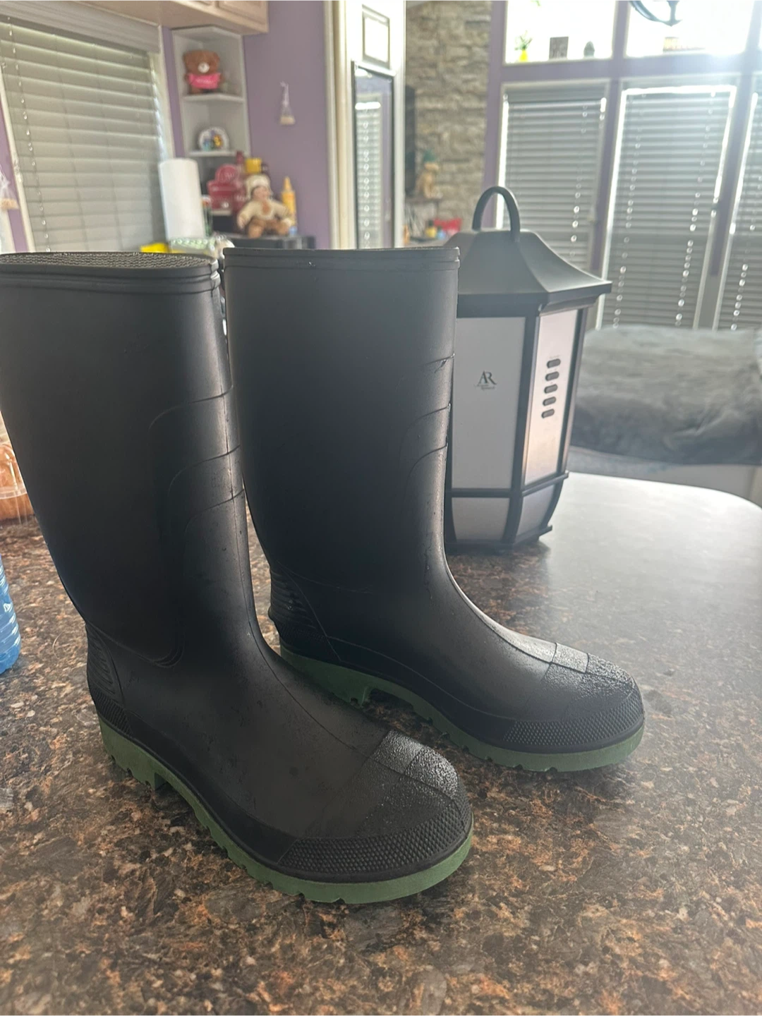 Black Rubber Rain Boots