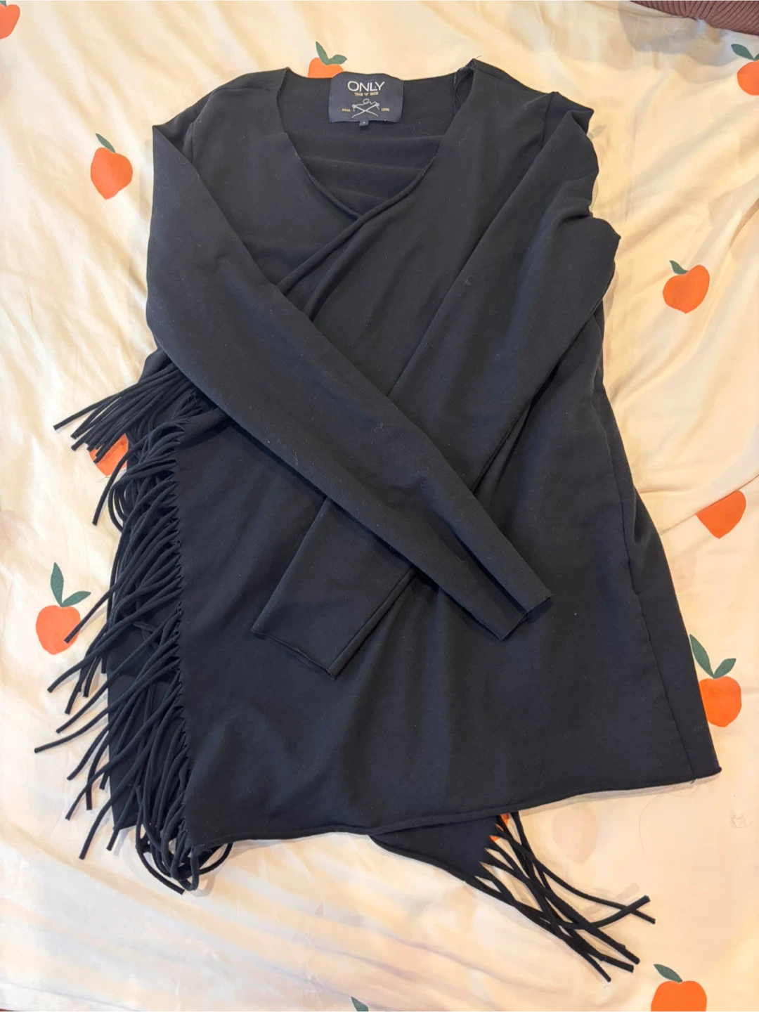Black Cardigan Frill