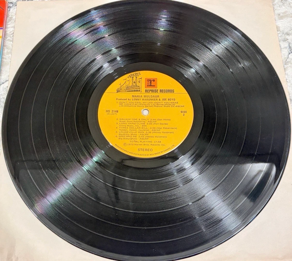 Maria Muldaur Self Titled 1973 Vinyl Record 🇨🇦 Reprise (MS 2148) - photo 5