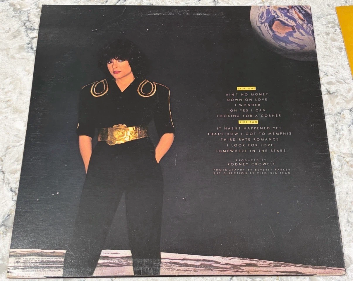 Rosanne Cash Somewhere In The Stars 1982 Record w/ Lyric Sleeve - photo 2