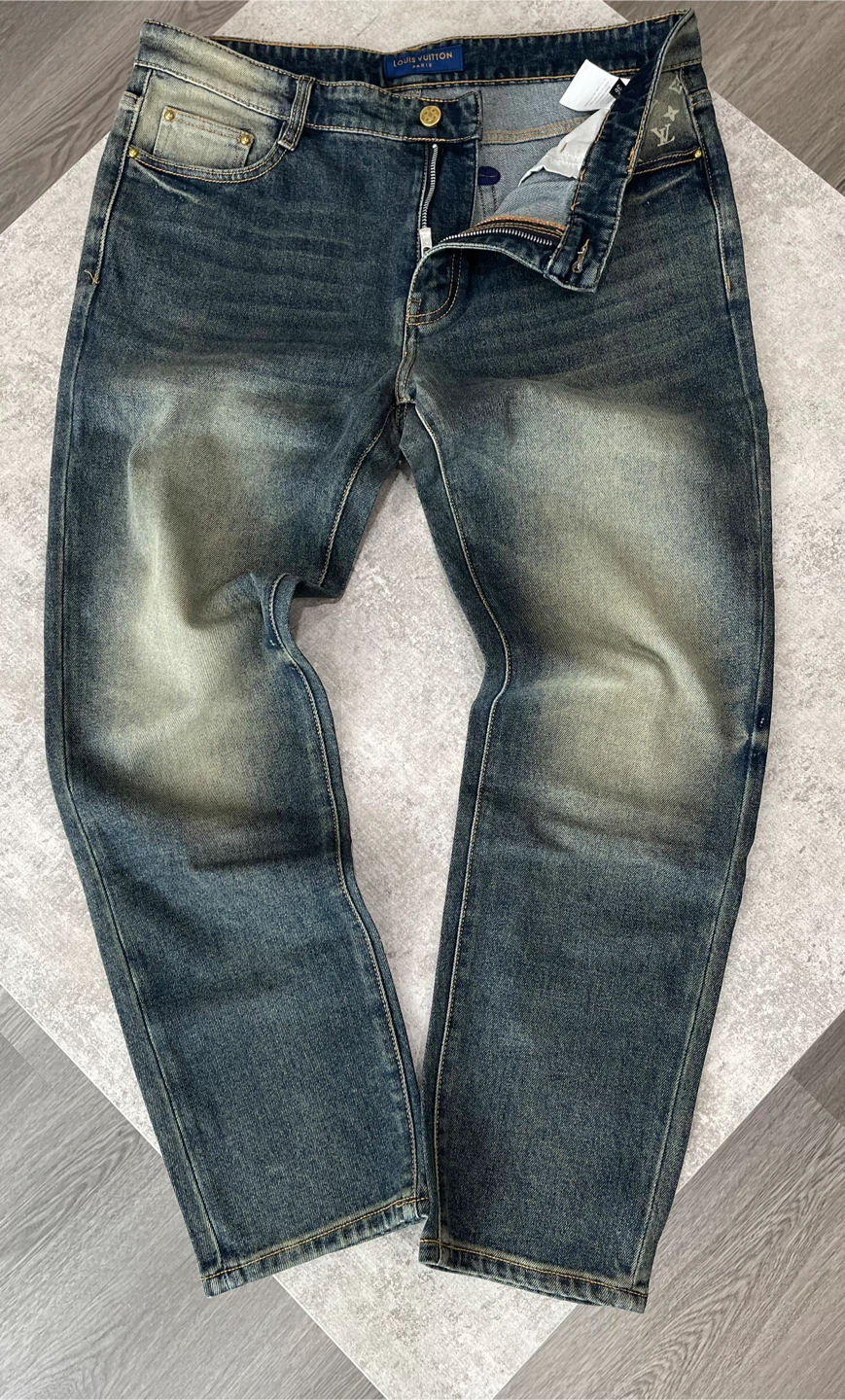 Louis Vuitton Fox Embroidered Denim Jeans