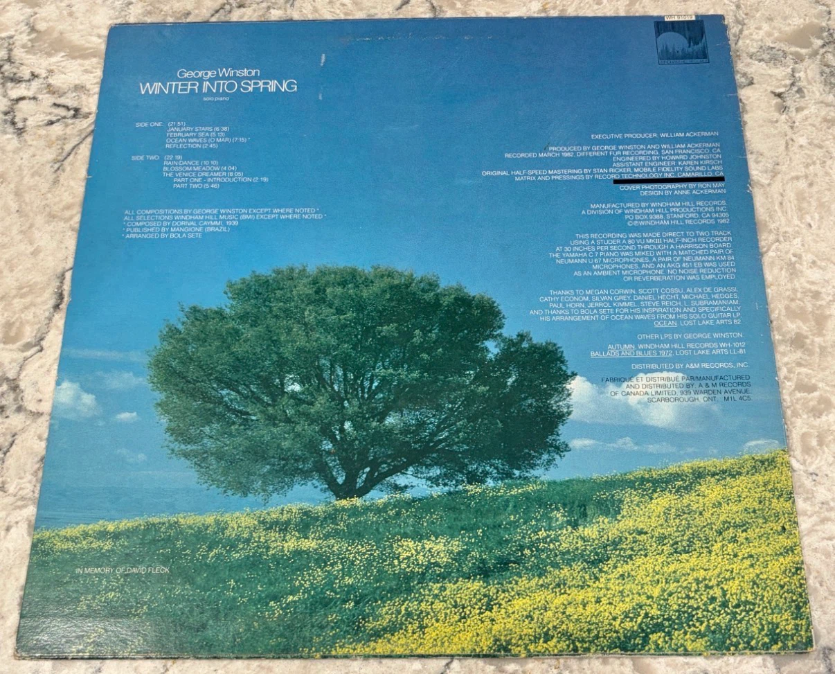 George Winston Winter Into Spring Record 1982 🇨🇦(WH-91019) - photo 2