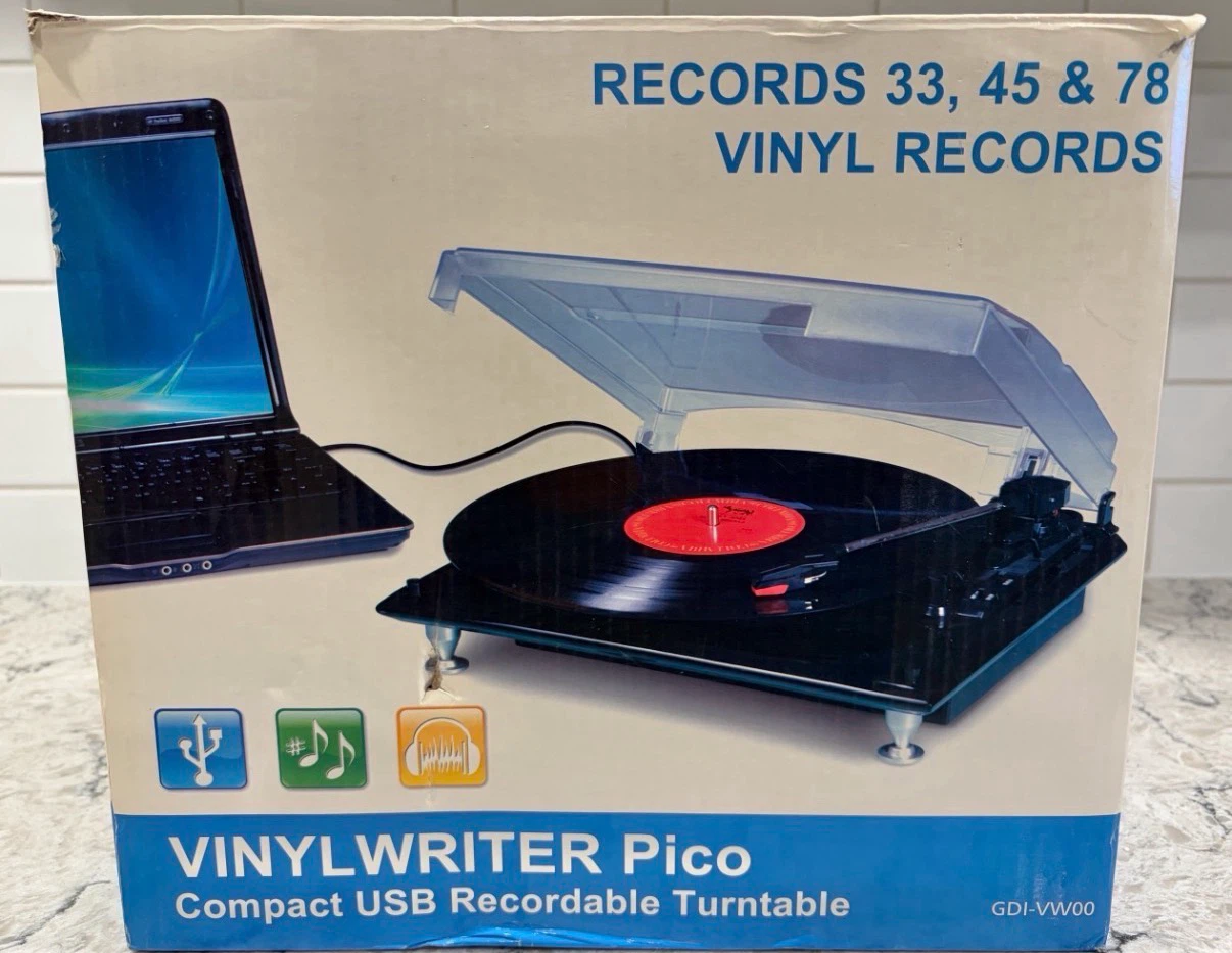 Grace Digital VinylWriter Pico USB Recordable Turntable GDI-VW00