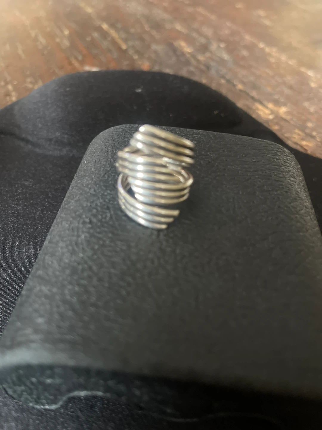 Silver Tone Spiral Wrap Ring Size 6 - photo 3