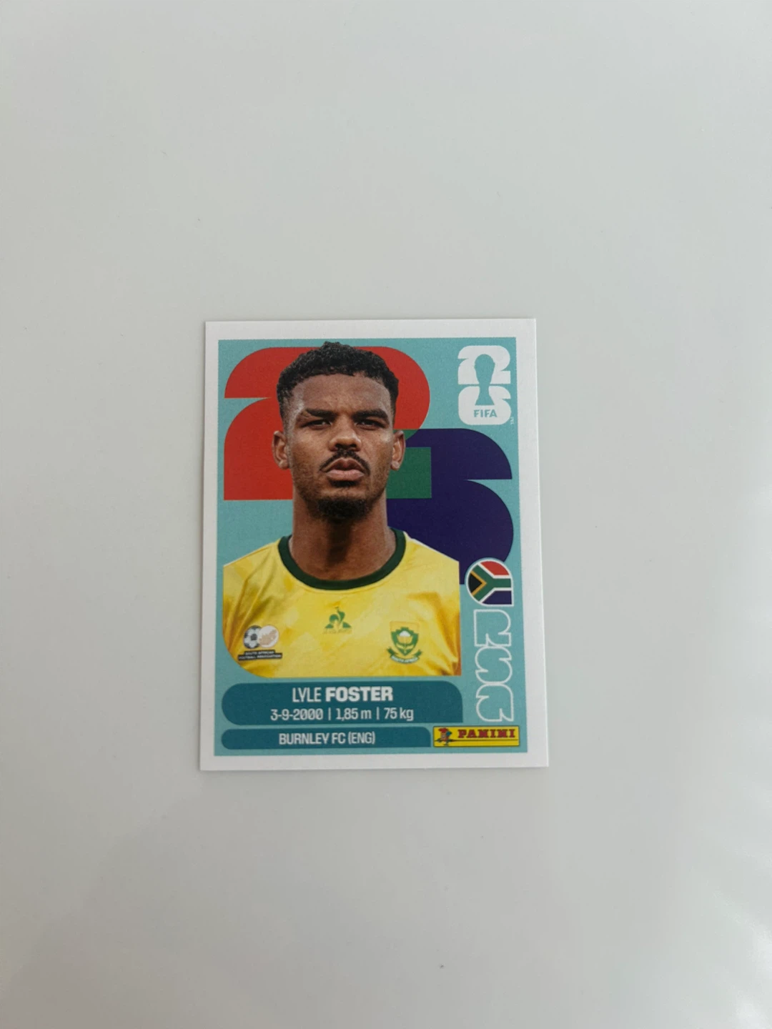 Panini FIFA World Cup 2026 Lyle Foster Trading Card