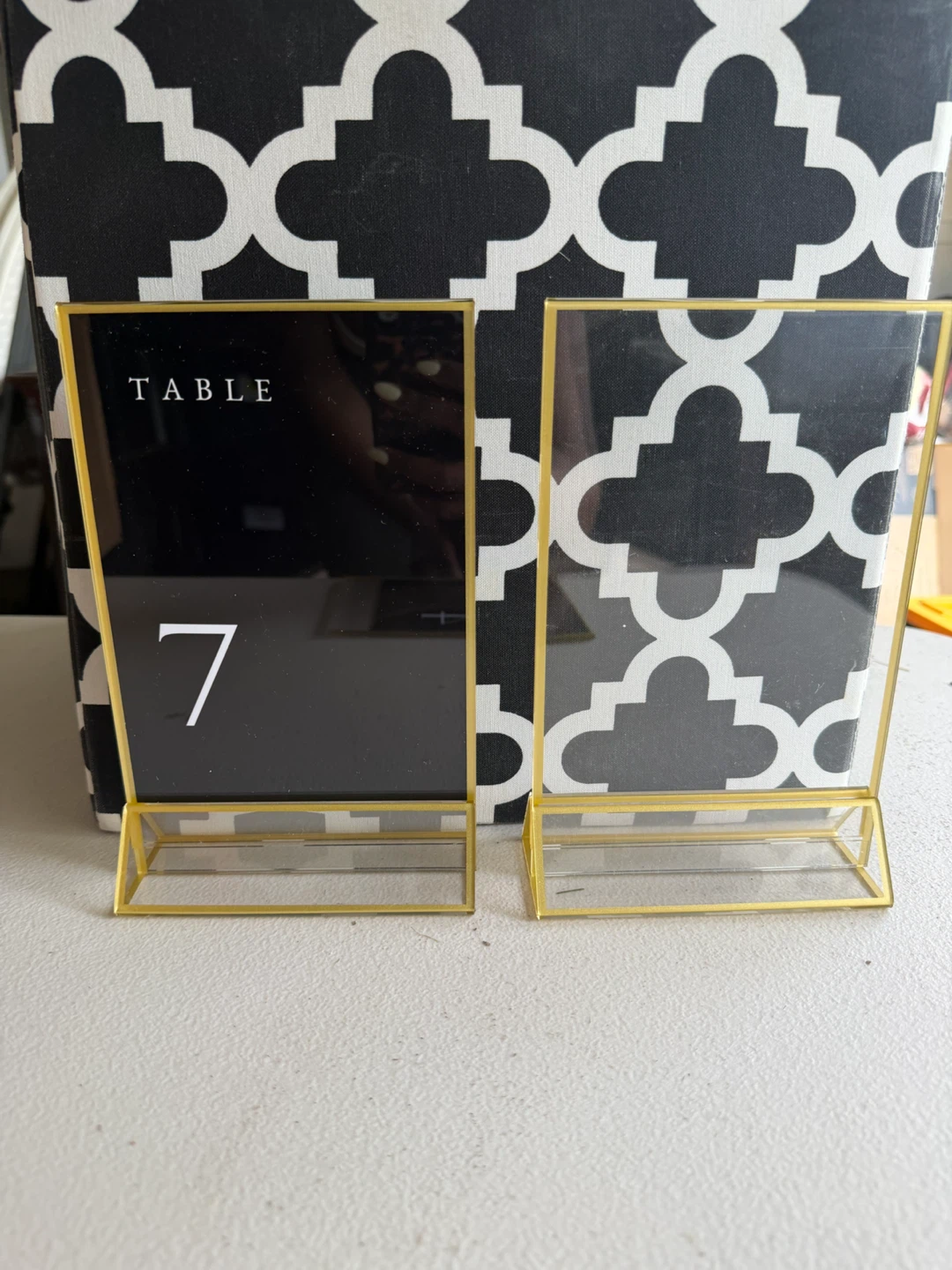 Gold Table Number Holders