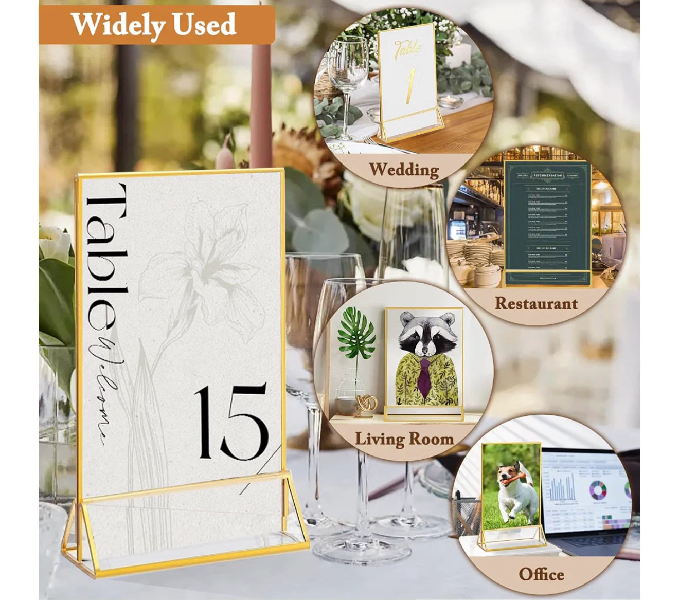 Gold Table Number Holders - photo 2