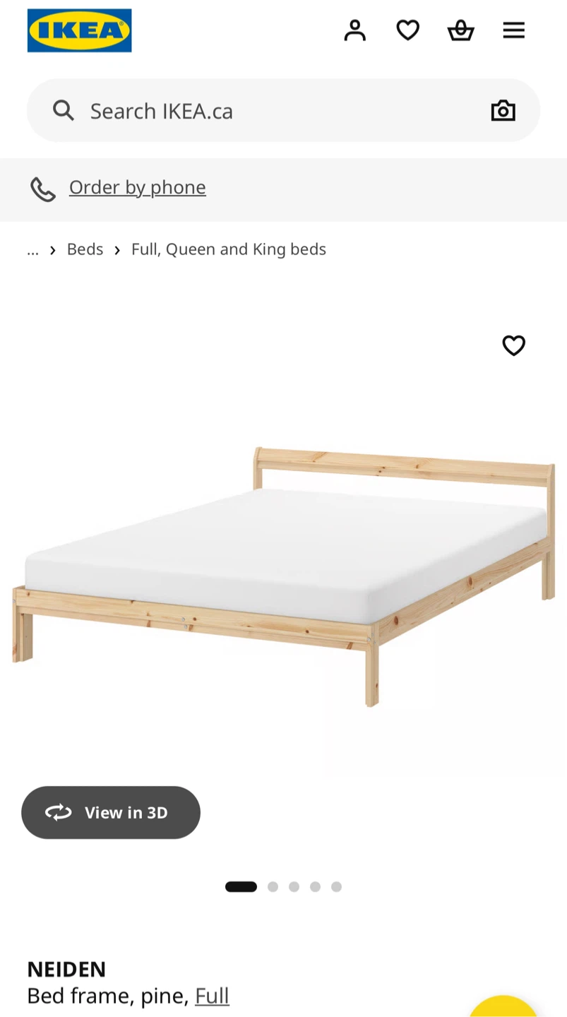 IKEA Full Bed Frame & Mattress - photo 2