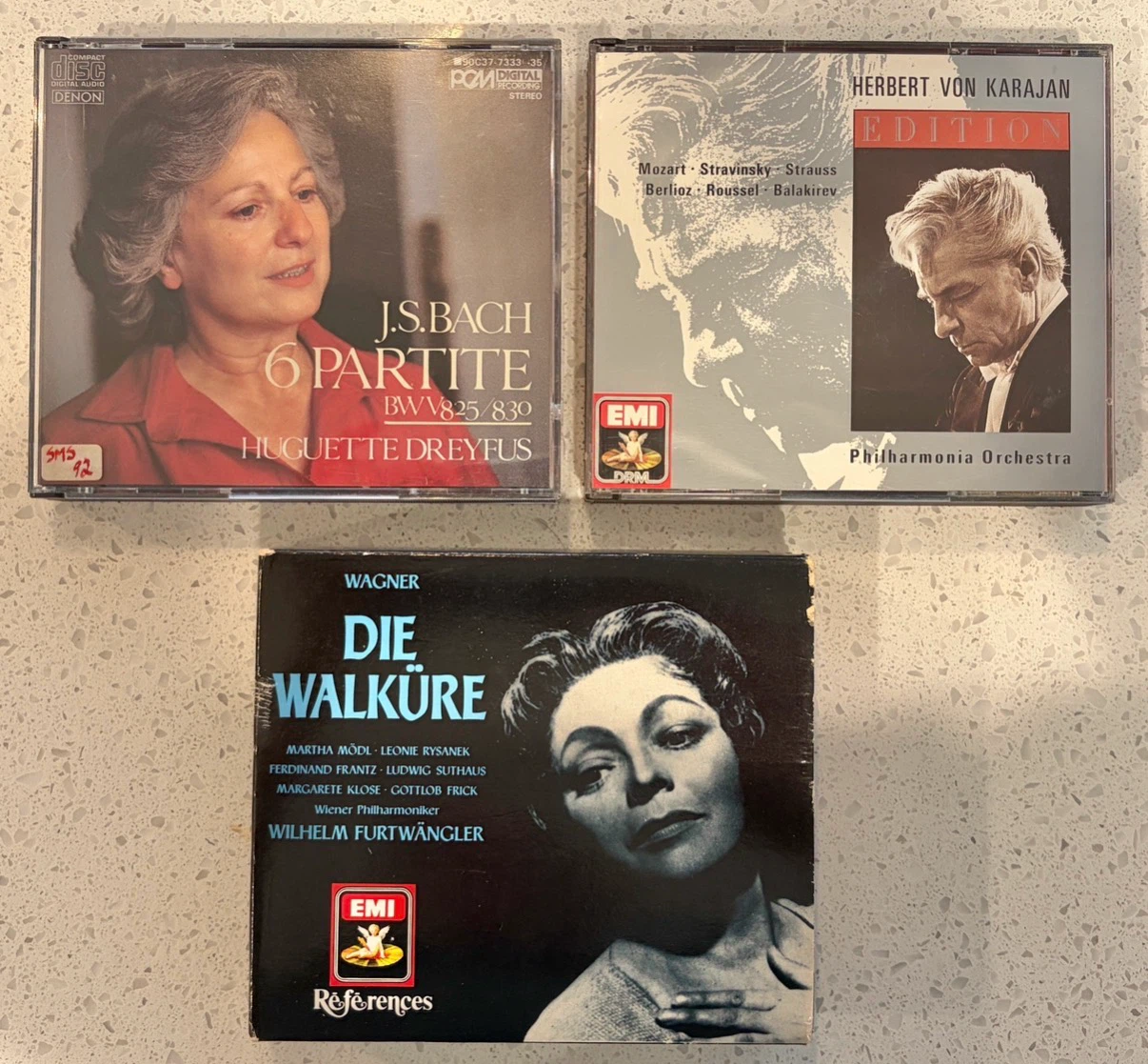 Vintage Classical CD Box Sets – Bach, Wagner & Karajan ($5 each)