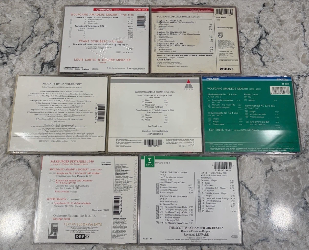 7 CDs featuring Mozart w/ works from Schubert,Haydn and more - photo 2