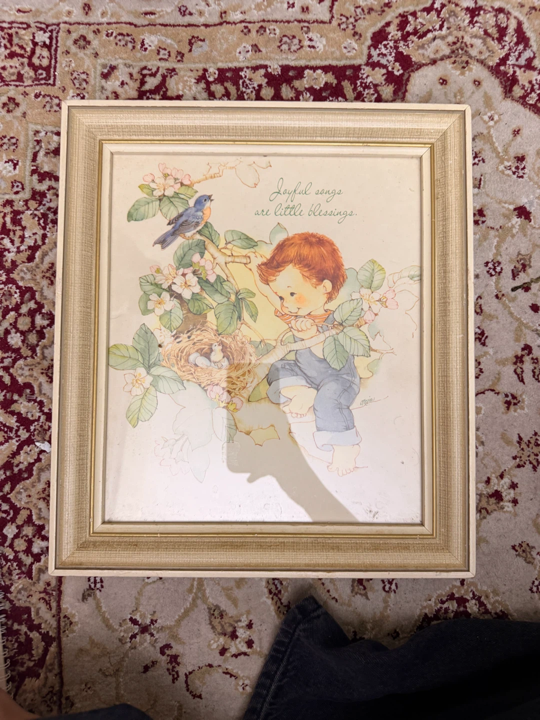 Framed Art Print - "Joyful songs are little blessings."