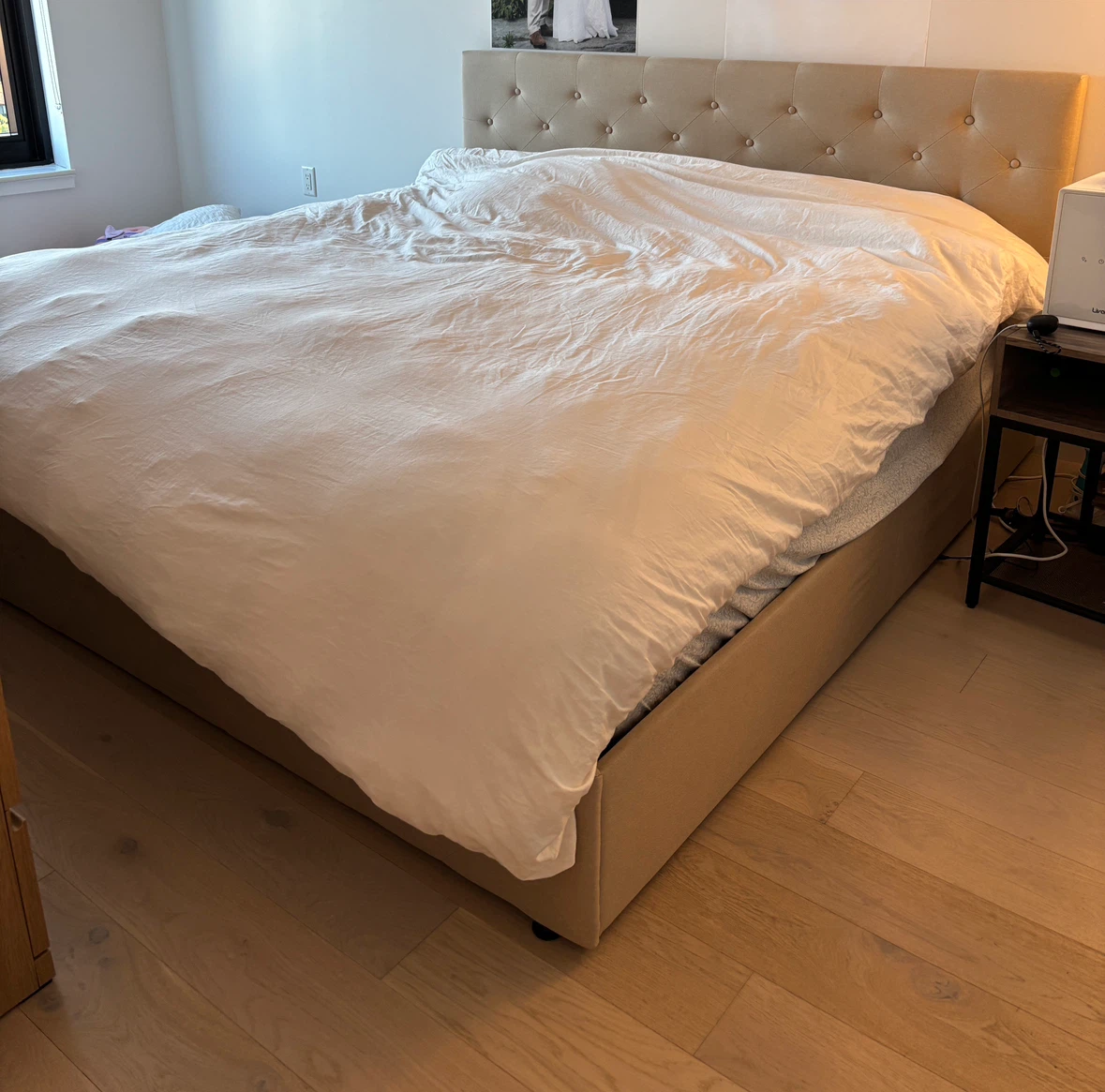 King size Bed Frame with Storage Drawers