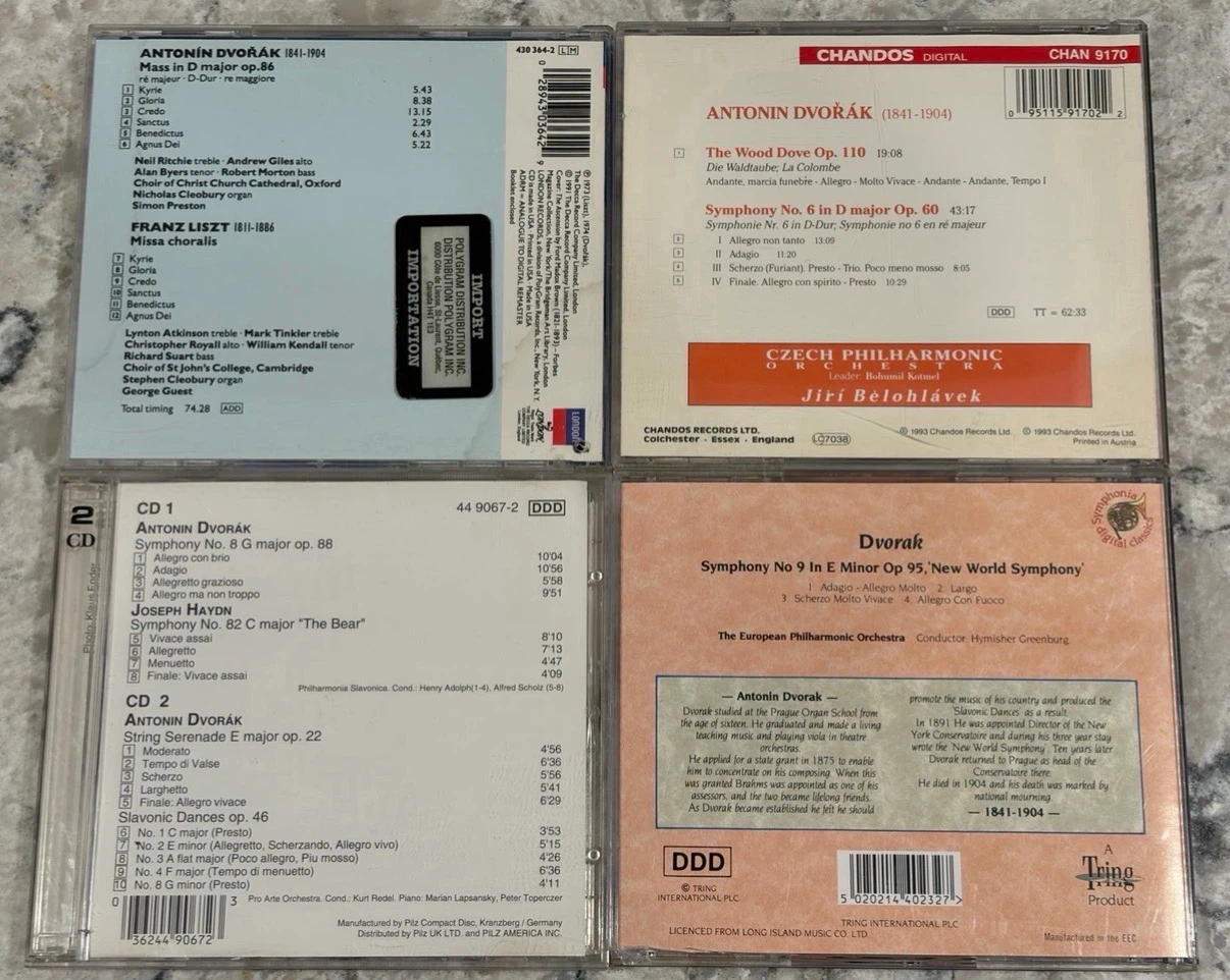 Dvořák CD Lot - Symphony No. 6, 8 & 9, Mass, Slavonic Dances - photo 2