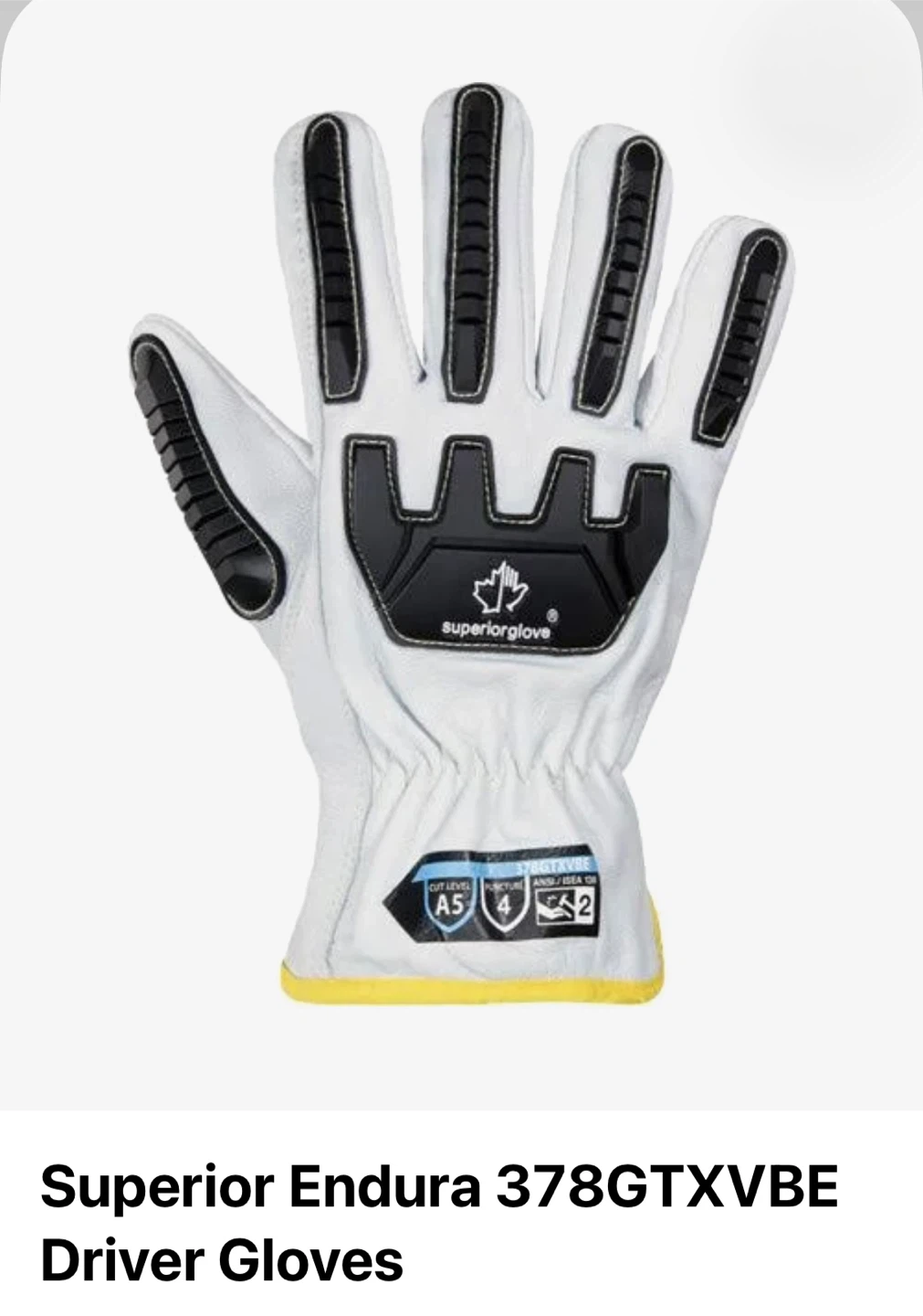 Superior Glove 378GTXVBE Cut Level A5 Driver Gloves