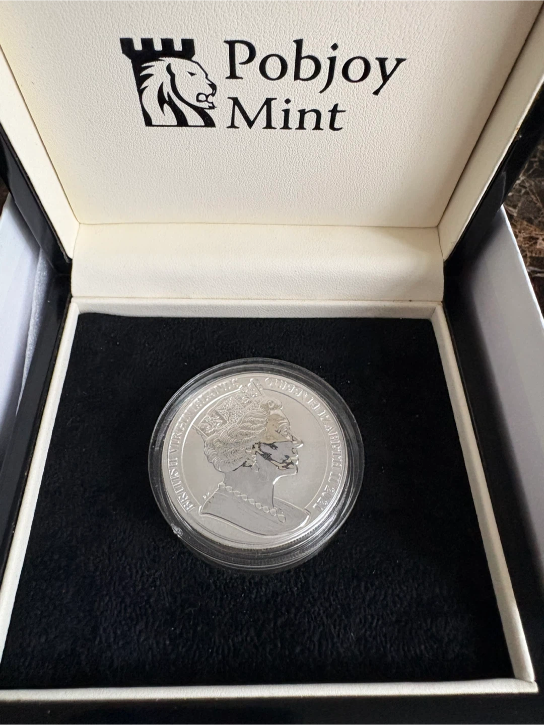 Rare 2021 BVI 2oz Silver Ultra High Relief Proof Coin - photo 2